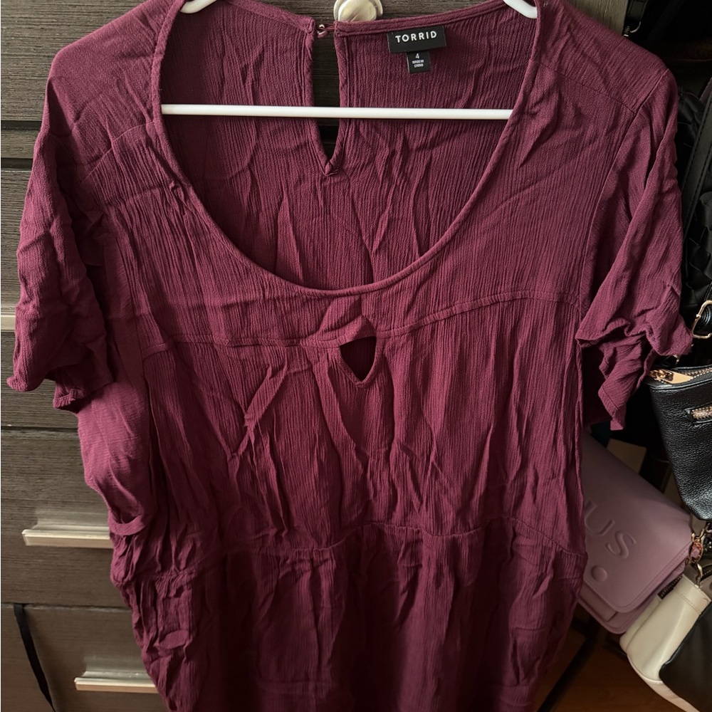 Torrid Deep Burgundy Blouse